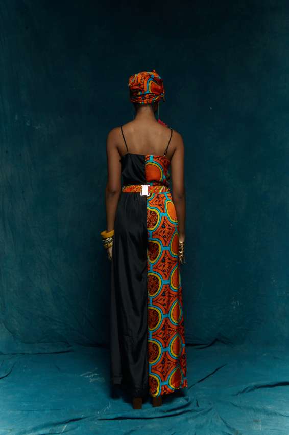 Big Orange half and half jumpsuit image 1