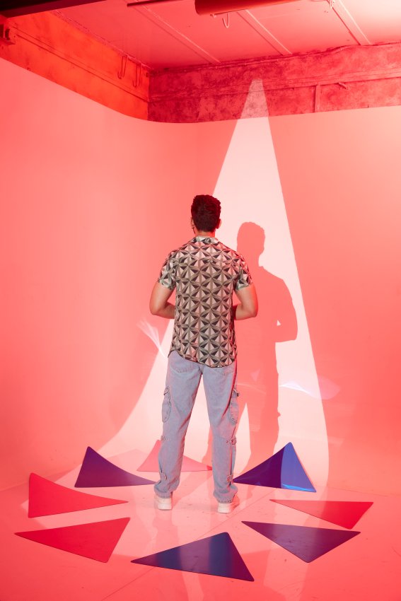 Green Triangle Printed Shirt image 1