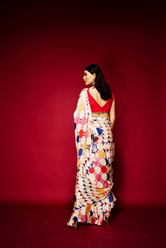 Big Polka Saree image 1