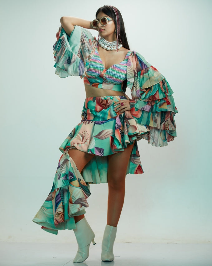 Ruffles Coral Top image 0