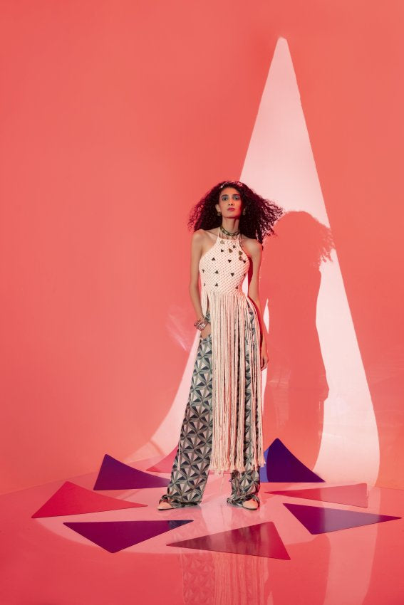 Green Triangle Pants image 1