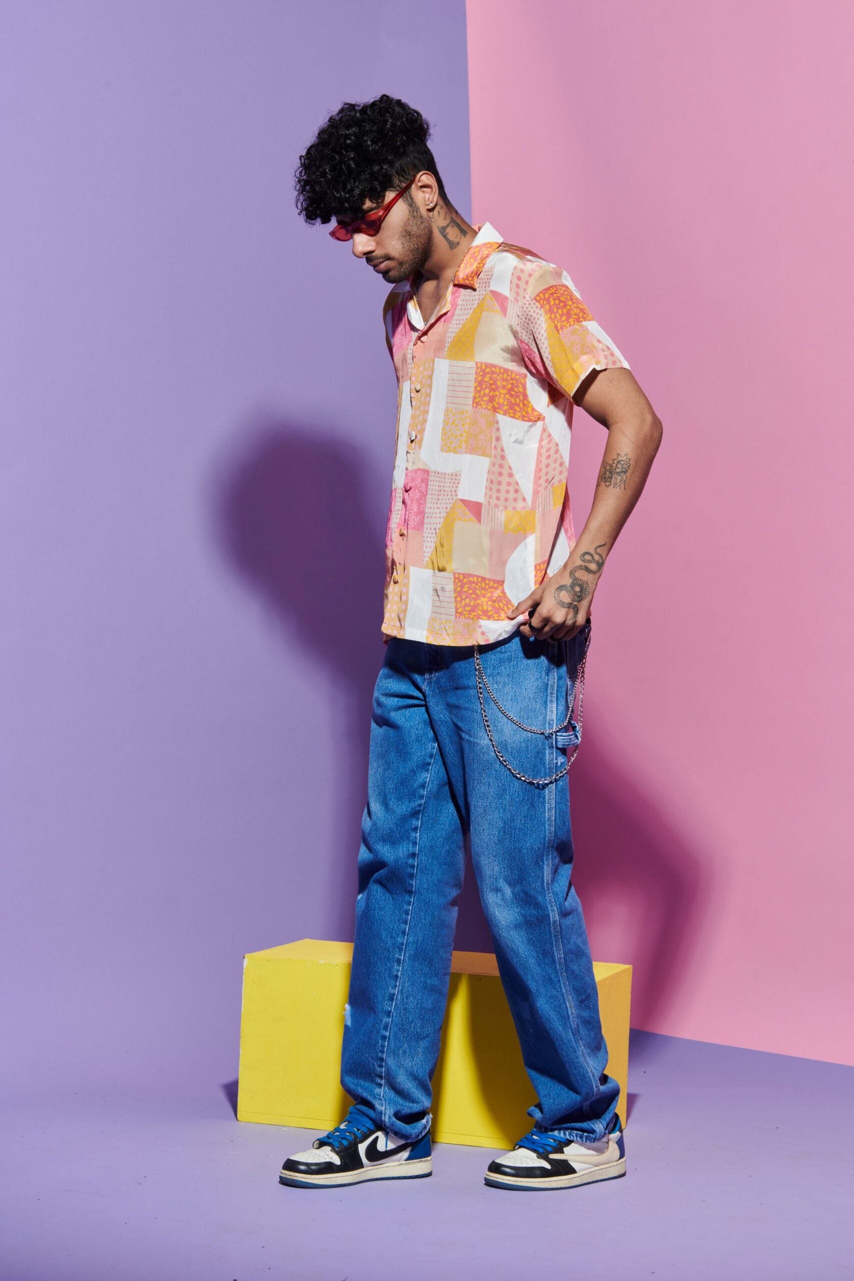 Geometric Print Shirt for Men image 1