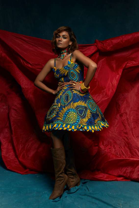 short big blue can can dress image 0