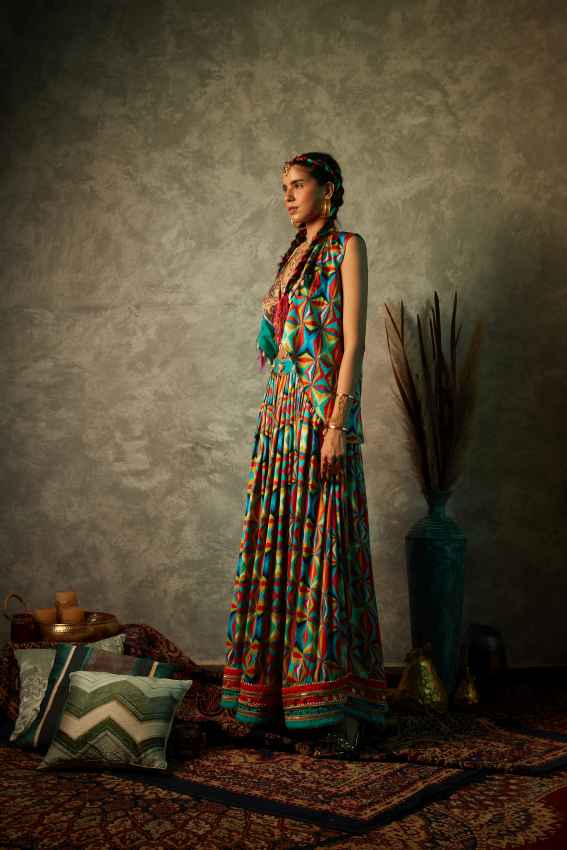 Big Square Printed Lehenga image 1