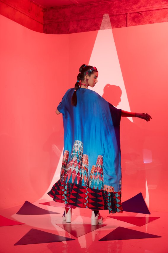 Building Print Frill Cape image 1