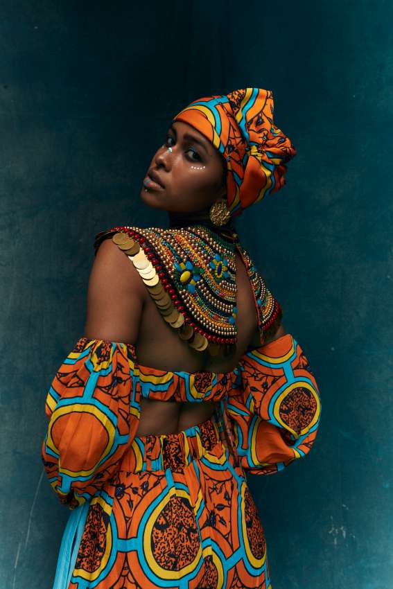 Emrbroidered choker image 1