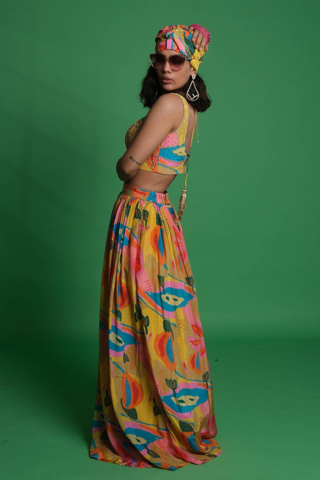 Croissant Embroidered Lehenga and Blouse image 2