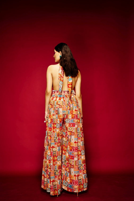 Halter Dress Tribal Brown (Big) image 1