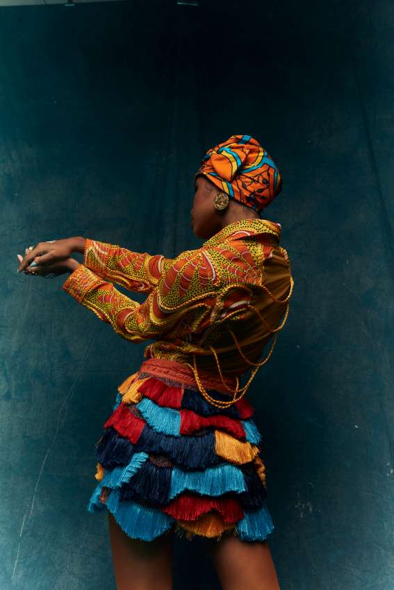 Multicolour fringe skirt image 2