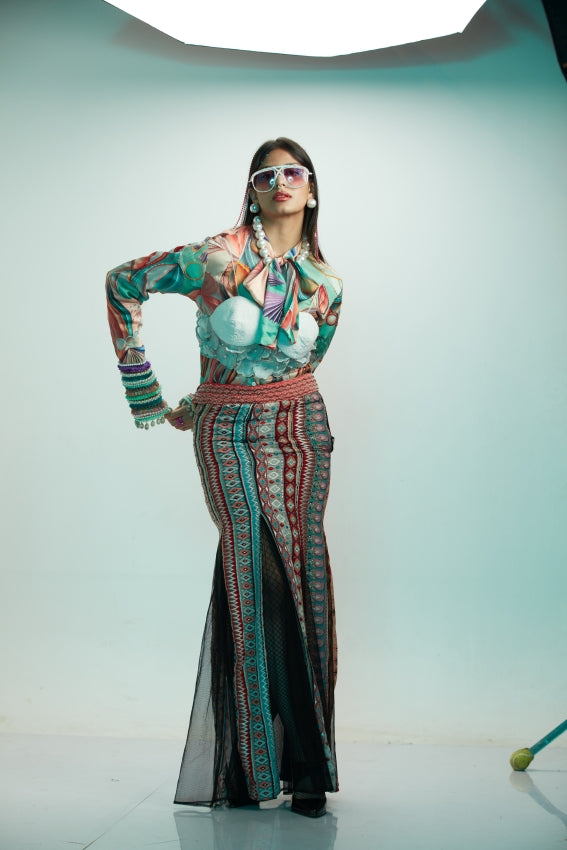 Tribal Mesh Skirt image 0