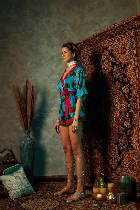 Blue Blotch Romper image 1