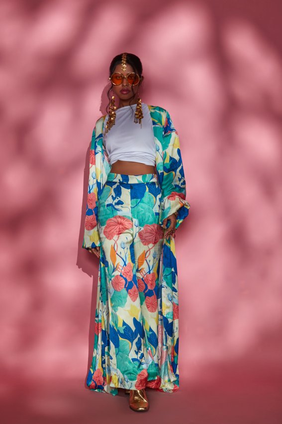 Floral printed overlay image 0