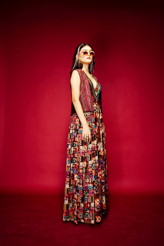 Jumpsuit Tribal Maroon image 2