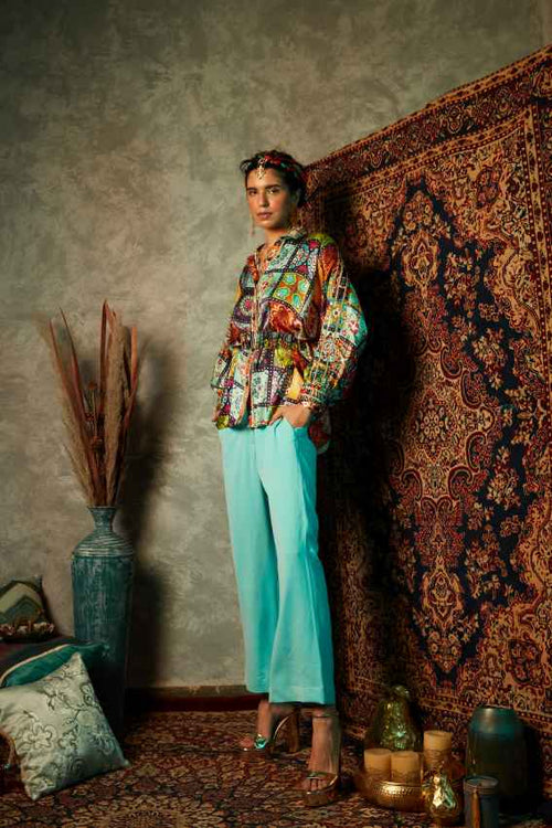 Big Tile Oversized Flare Shirt image 1