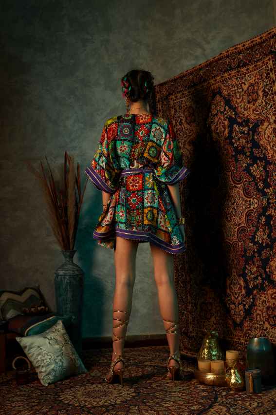 Big Tile Short Kaftan image 2