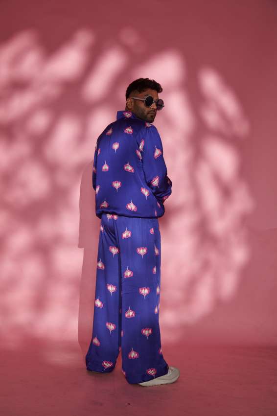 purple lotus bomber jacket image 1