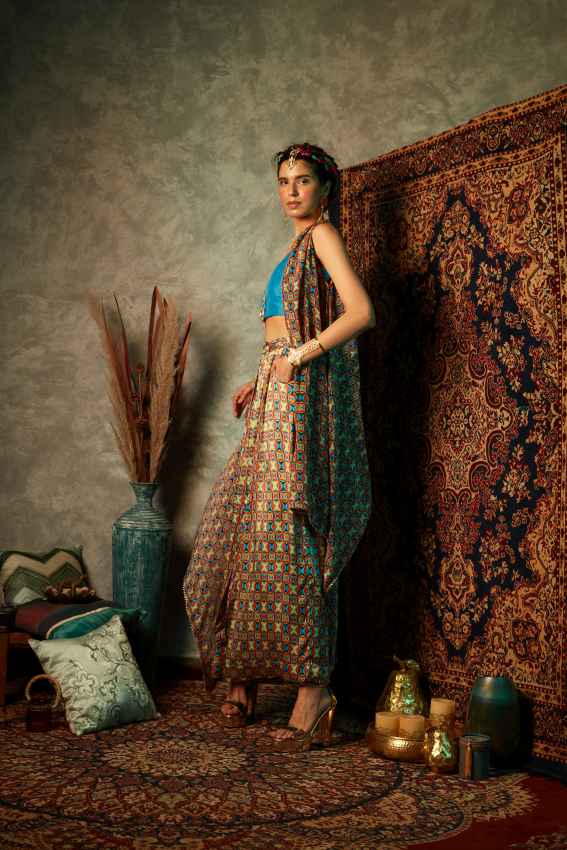 Small Square D Ring Flared Palazzos image 1