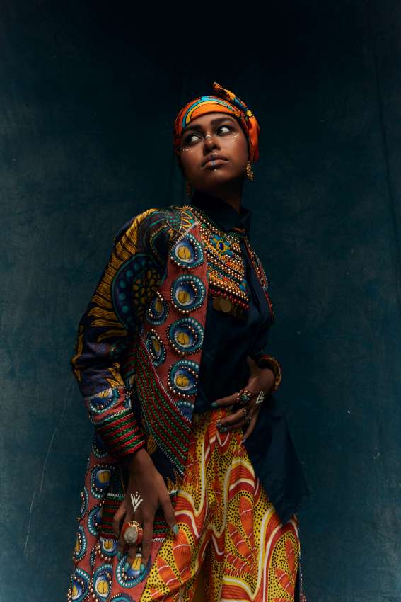 Embroidered afro shacket image 2