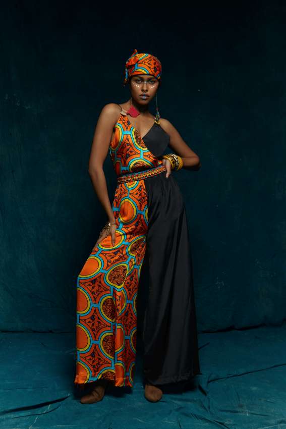 Big Orange half and half jumpsuit image 0