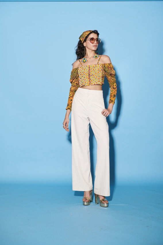 pinwheel embroidered panel top image 0