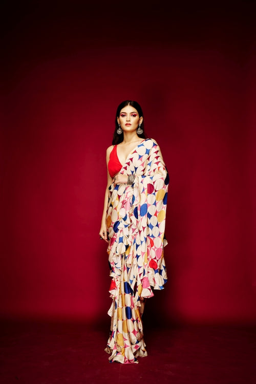 Big Polka Saree image 0