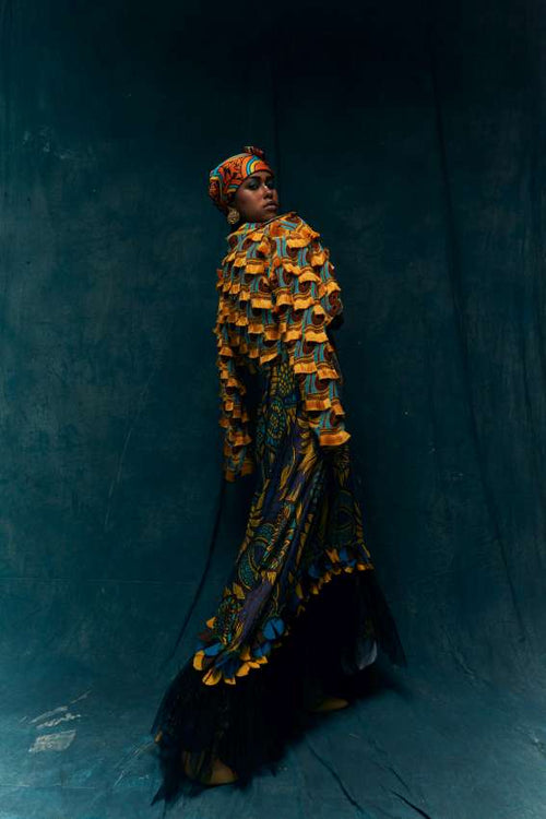 Big blue print maxi image 1