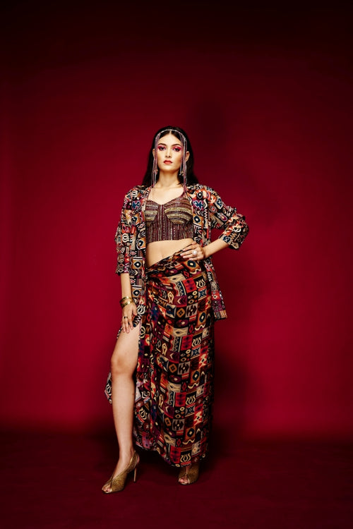Blazer Tribal Maroon image 0