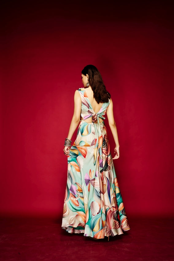 Cut Out Dress Coral image 1