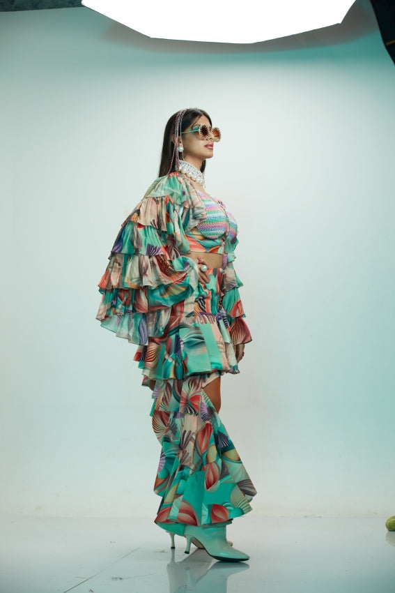 Ruffles Coral Top image 2