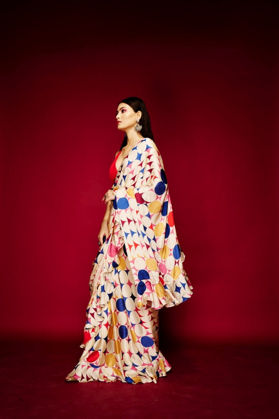 Big Polka Saree image 2