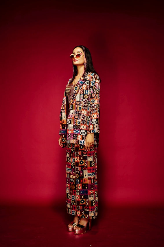 Tribal Maroon Pant image 1