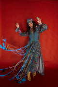 Braided Tile Print Co-ord Set with Balloon Sleeves image 0