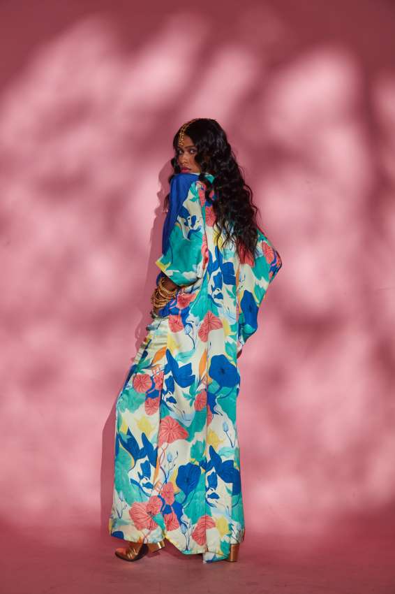 floral half and half shirt image 2