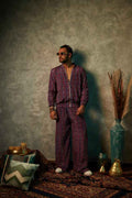 Purple Border Joggers image 0