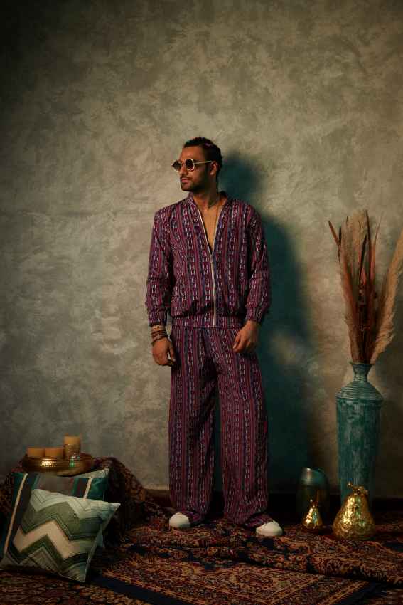 Purple Border Joggers image 0