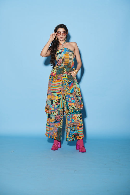 Aztec Printed Halter Co-ord Set image 0