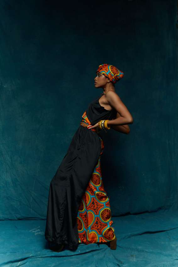 Big Orange half and half jumpsuit image 2