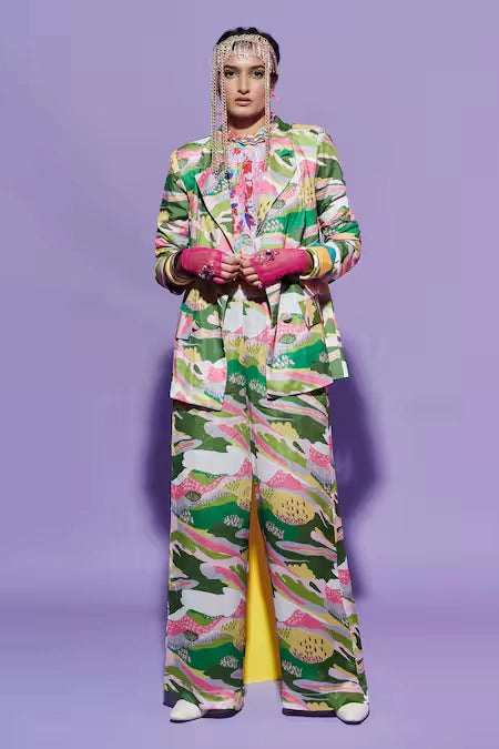 Blazer in scenery print image 0