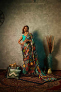Big Tile Printed Saree image 0