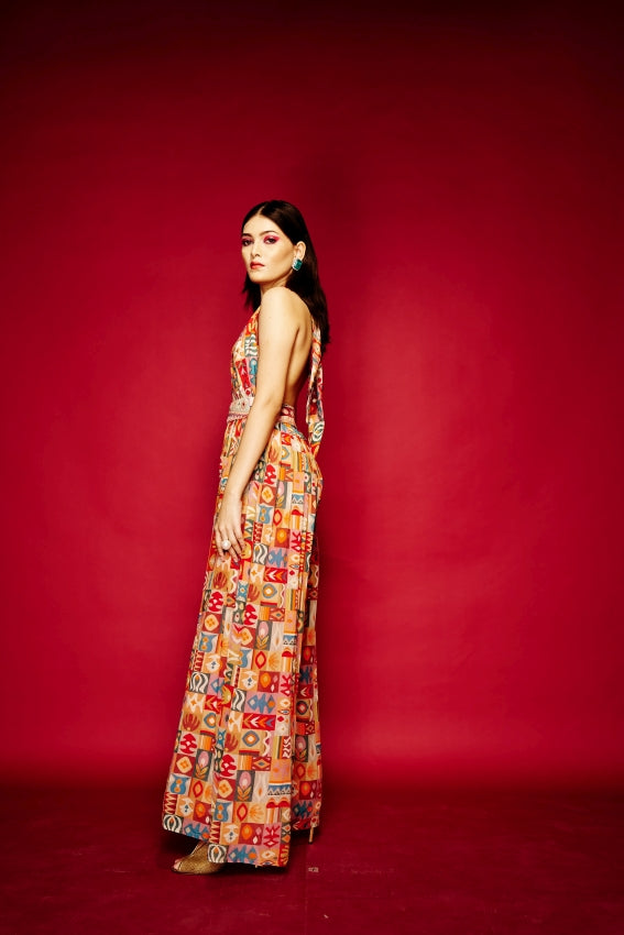 Halter Dress Tribal Brown (Big) image 2