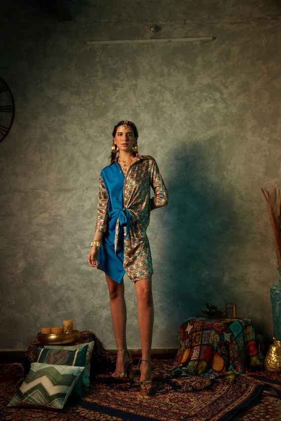 Small Square Half &amp; Half Dress image 0