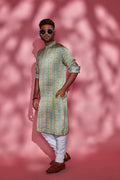 floral border kurta image 0