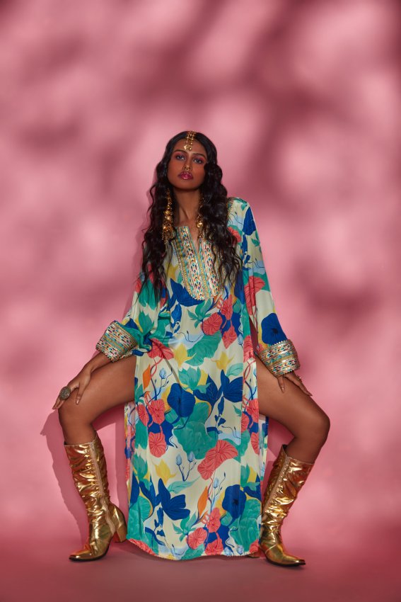 floral long kurta image 0