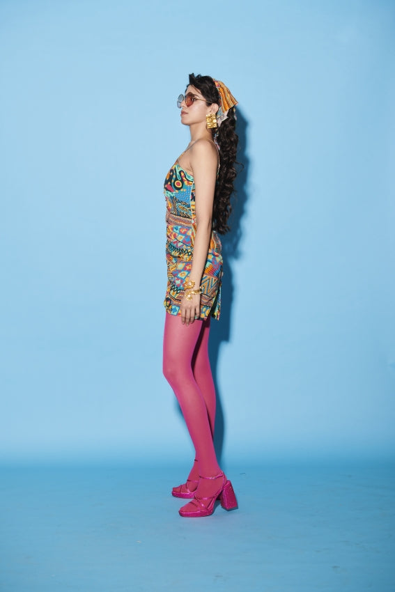 Aztec One Shoulder Dress image 2