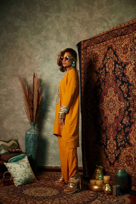 Mustard Dhoti image 1