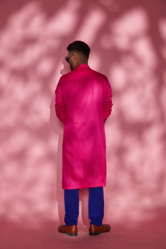 Pink tux kurta image 2