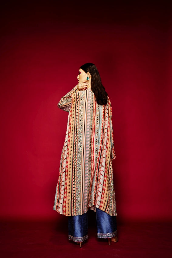 Tribal Border Kurta With Yoke image 1