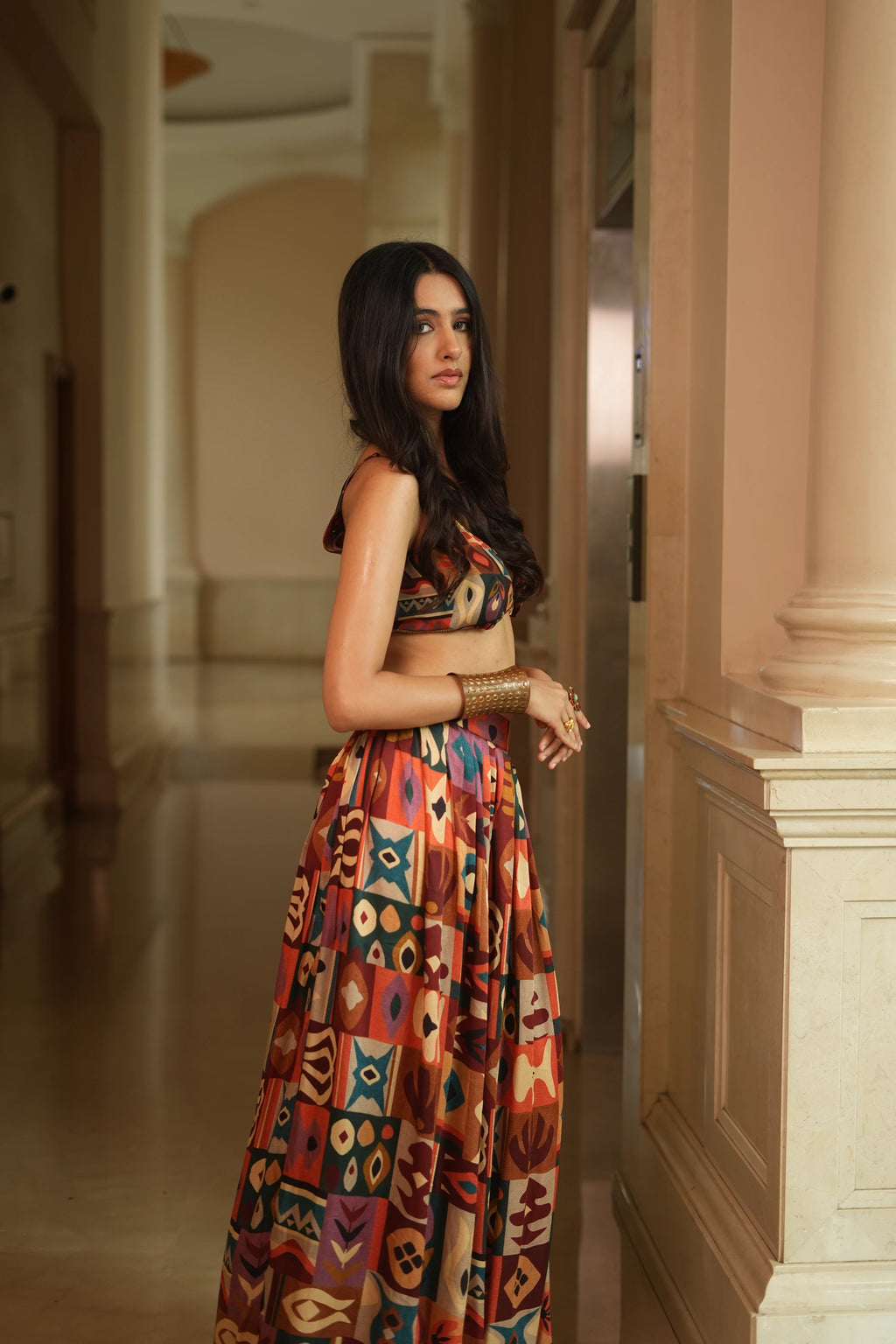 Tribal Maroon Lehenga