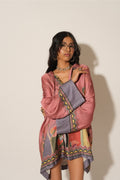 Onion Pink Floral Emb Satin Dress