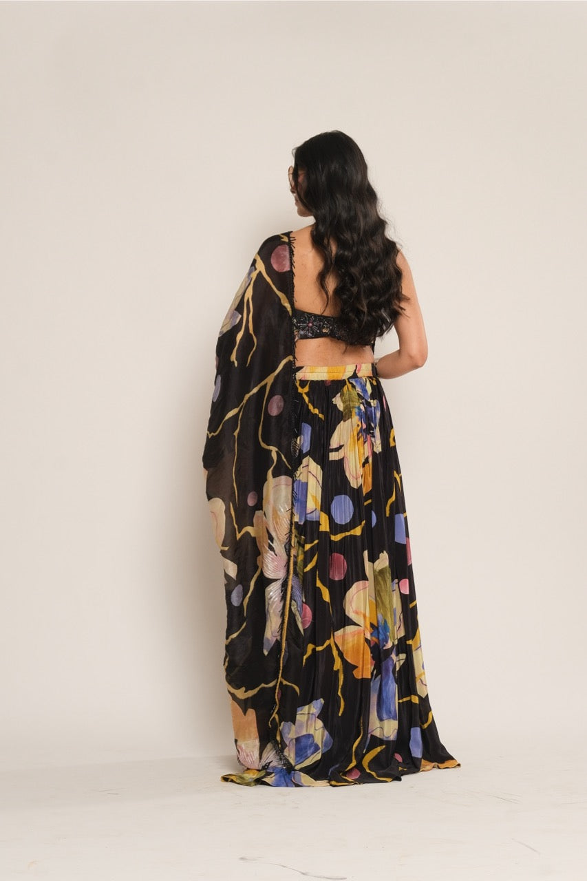 Floral Printed Lenhenga Skirt